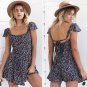Black & White Printing Skirts NIGHT BLACK BACKLESS Dress Strapless Sundress