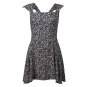 Black & White Printing Skirts NIGHT BLACK BACKLESS Dress Strapless Sundress