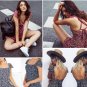 Black & White Printing Skirts NIGHT BLACK BACKLESS Dress Strapless Sundress