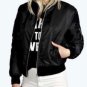 Black Casual Textile Long Sleeve Chain Jacket Coat Outwear Tops Outfit