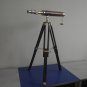 Wood and Brass Finish Table Top Telescope 18"