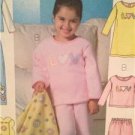 Butterick Sewing Pattern 4339 Girls Childs Top Gown Pants Blanket Size 6-8 UC