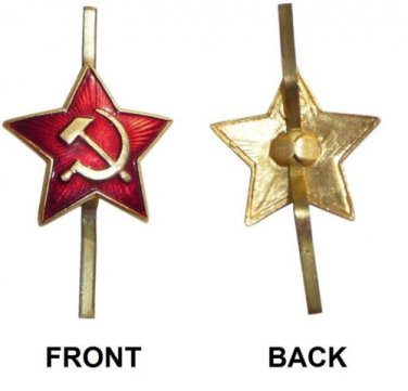 SOLDIER RED STAR COLLECTIBLE AUTHENTIC HAT / BERET SOVIET INSIGNIA / BADGE USSR
