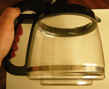 CUISINART CLEAR GLASS 12-CUP REPLACEMENT CARAFE IN BLACK