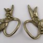 Pair of Early Nickle Plated Handles with Gumnuts & Gumleaves LAY BY AVAILABLE