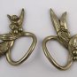 Pair of Early Nickle Plated Handles with Gumnuts & Gumleaves LAY BY AVAILABLE