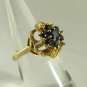 1978 Hallmarked 9ct Gold Cluster Ring with Sapphires LAYBY AVAILA
