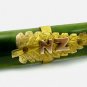 Antique 1800s New Zealand Maori Green Stone Nephrite Brooch Gold NZ  LAYBY AVA