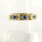 Vintage 1987 Hallmarked 9ct Gold Ring with Sapphires & Diamonds LAYBY AVAILA