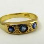 Late 1800s Antique 18ct Gold Three Sapphires Four Pearls LAYBY AVAILABLE