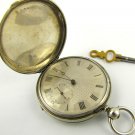1900s Art Deco Full Hunter Pocket Watch Fancy Silver Dial Moulinie Swiss LAYBY