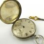 1900s Art Deco Full Hunter Pocket Watch Fancy Silver Dial Moulinie Swiss LAYBY