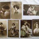 Collection 1900s Art Nouveau used gretting photo postcards Glamour beauty LAYBY