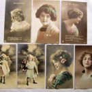 Collection 1900s Art Nouveau girls E J HEY photo postcards Glamour beauty LAYBY