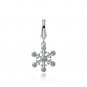 Snowflake Charm 925 Silver Plated with Platinum for Bracelet Necklace C04481J