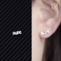 Playful Word Earring "Dude" 925 Sterling Silver Single Stud Earring, Women Girl Jewelry C06389L