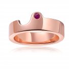 925 Sterling Silver Unique Crafting Pink Sapphire Female Fashion Ring Band / Pendant A10317R
