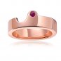925 Sterling Silver Unique Crafting Pink Sapphire Female Fashion Ring Band / Pendant A10317R