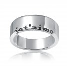 925 Sterling Silver Engraved French "I Love You" Fashion Ring Band / Pendant (Men) A10316R
