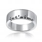 925 Sterling Silver Engraved French "I Love You" Fashion Ring Band / Pendant (Men) A10316R
