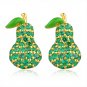 925 Silver CZ Pear Fruit Stud Earrings, Women Girl Teens Fashion Jewelry C06004L(2)