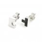 925 Sterling Silver Tetris Perfect Match Stud Earrings (Couple Pair) Fashion Jewelry C06158LSET