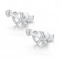 925 Silver Cupid Arrow Heart Stud Earrings, Fashion Women Jewelry C05768E