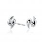 925 Silver Swirl Design Polish Finished Stud Earrings, Fashion Women Jewelry B06000E