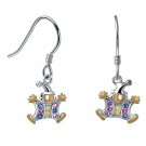 925 Silver Lovely Clown Joker Design CZ Dangle Earrings, Fashion Women Jewelry C06012E