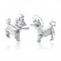 925 Silver Poodle Dog Stud Earrings, Fashion Women Jewelry C06075E