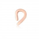 9K Rose Gold Alphabet Initial Letter "D" Single Stud Earring C06507L