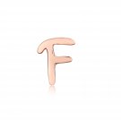 9K Rose Gold Alphabet Initial Letter "F" Single Stud Earring C06509L