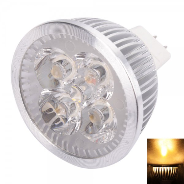 MR16 4W 4 LED 320 Lumen Warm White Light LED Spotlight Energy Saving Bulb (12V)