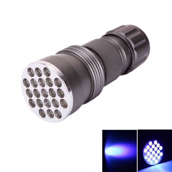 21 LED UV Ultraviolet Flashlight Lamp Torch (3*AAA)