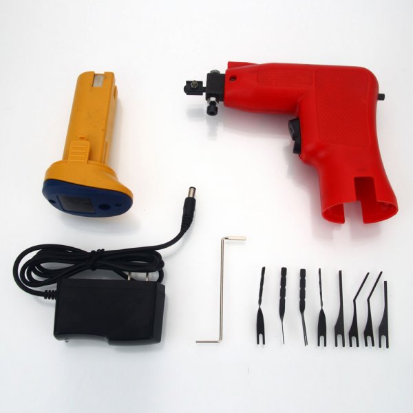 10pcs AML020023 6V High Speed Electric Gun Shape Tungsten Steel Plastic Lock Pick Tool Set