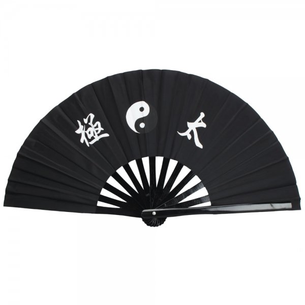 35cm Bamboo Tai Chi Fan Black