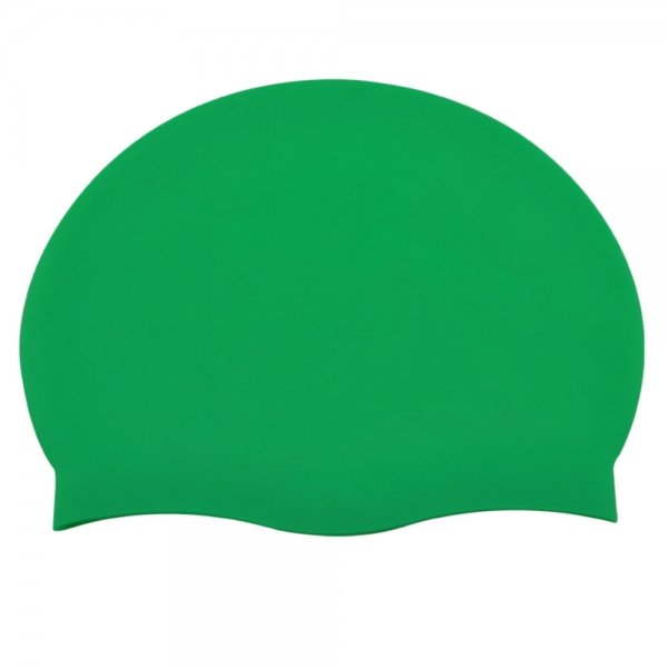 Pure Color Silicone Adult Swimming Cap Green