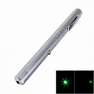 5mW 532nm Beam Light Green Laser Pointer Pen Silver