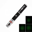 5mW 532nm Short Pen Shape Middle-open Kaleidoscopic Green Laser Pointer Pen Black(1*AAA)