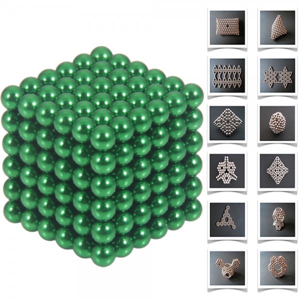 216pcs 5mm DIY Buckyballs Neocube Magnetic Beads Puzzle Toy Green