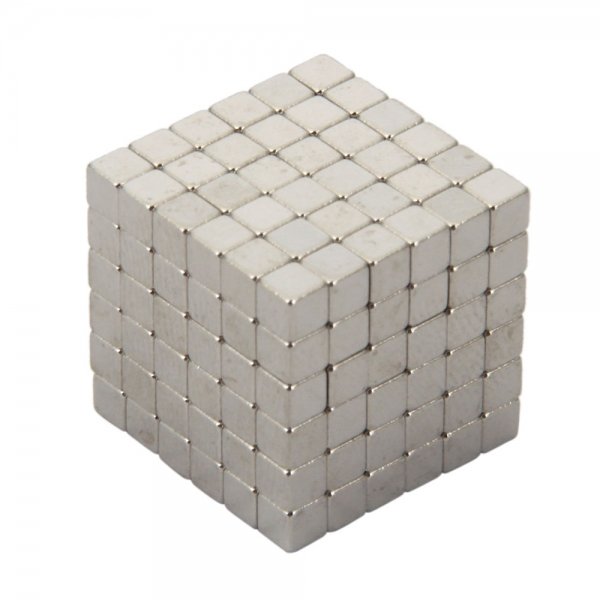 216pcs 3mm DIY Buckyballs Cube Shape Neocube Magnet Toy Silver