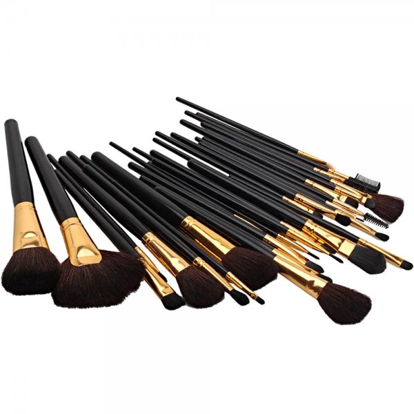 32pcs Professional Cosmetic Makeup Brush Set with Case Golden