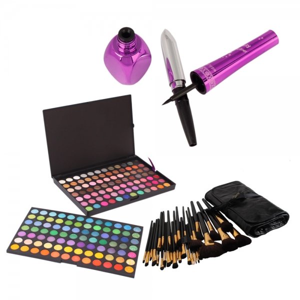 168 Color Eyeshadow and 32pcs Brushes and Eyeliner Makeup Set 06