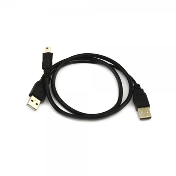 5 Pin USB 2.0 Mini B to A Male Power Y-Cable