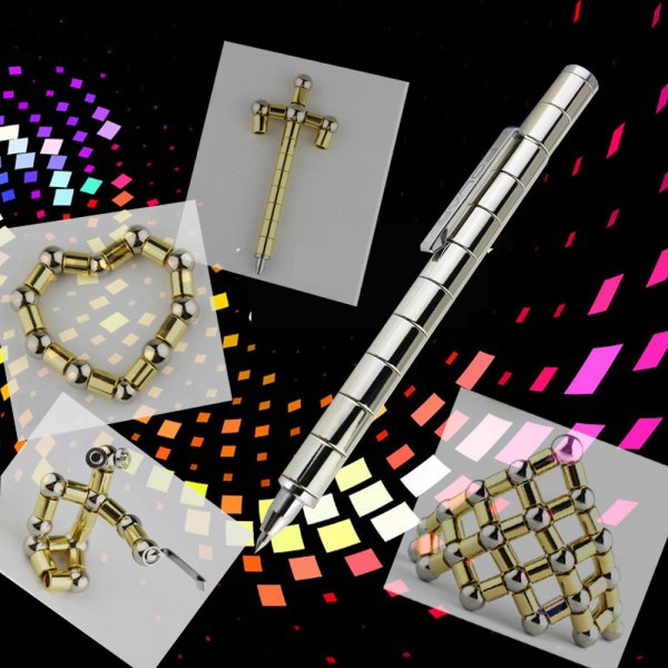 DIY Magnetic Pen with Refill & Steel Balls White