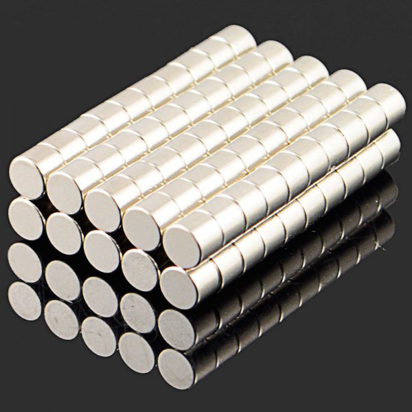 100pcs Round NdFeB Neodymium Magnet DIY Puzzle Set 5 x 4mm Silver