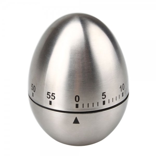60 Minute Practical Stainless Steel Egg Shape Timer