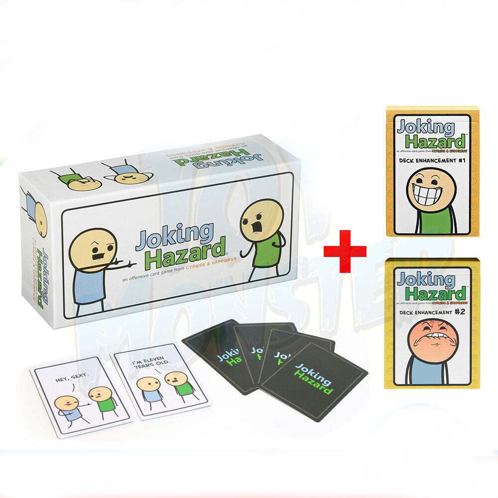 Joking Hazard Cards Board Game Base Set + Deck Enhancement #1 and #2
