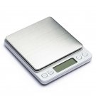 Stainless Steel Digital Kitchen Weighing Scale Backlit LCD 3000g/0.1g