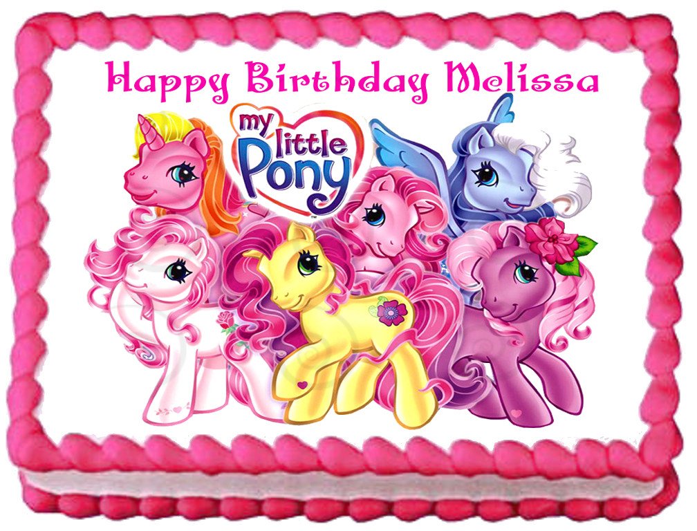 Edible MY LITTLE PONY Image Cake Topper 1 4 Sheet 10 5" X 8"